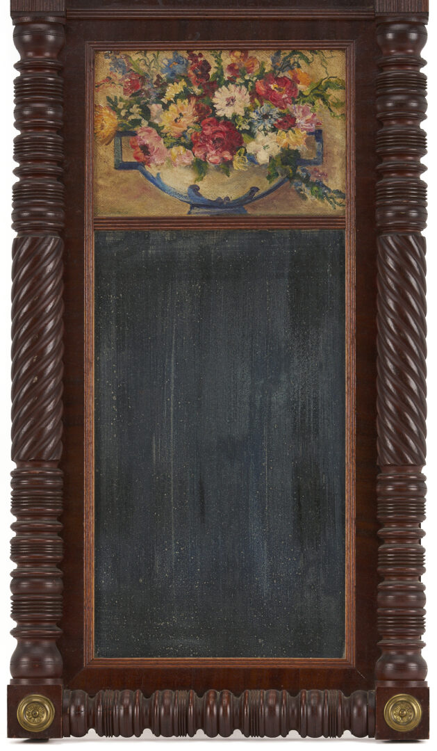 Lot 294: Sheraton Card Table & Signed Mirror