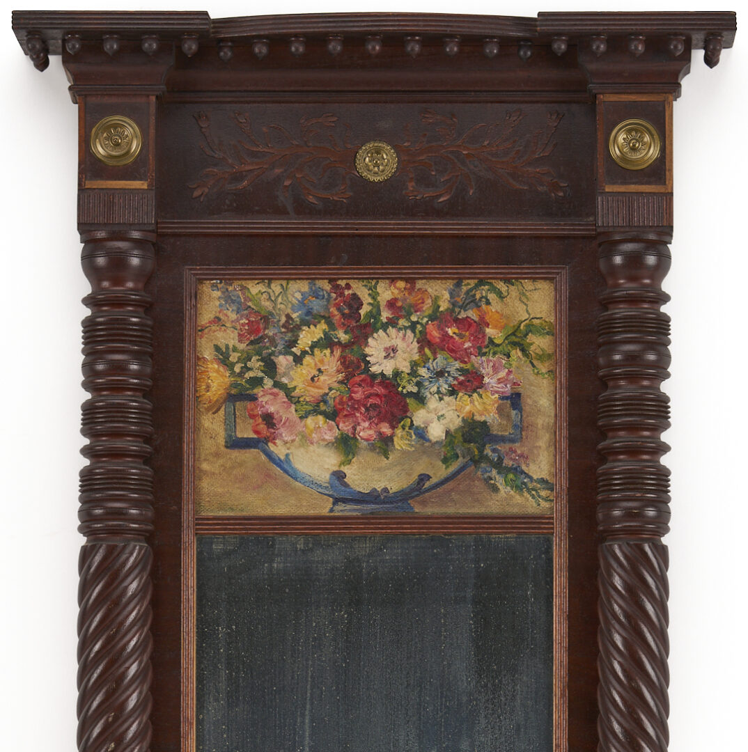 Lot 294: Sheraton Card Table & Signed Mirror