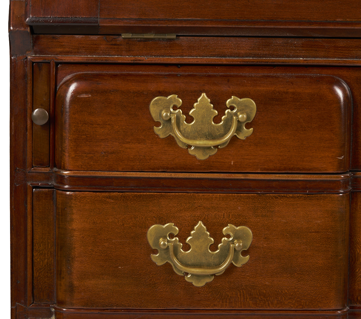 Lot 295: New England Chippendale Block Front Desk and Bookcase , ref. Nutting fig. 697