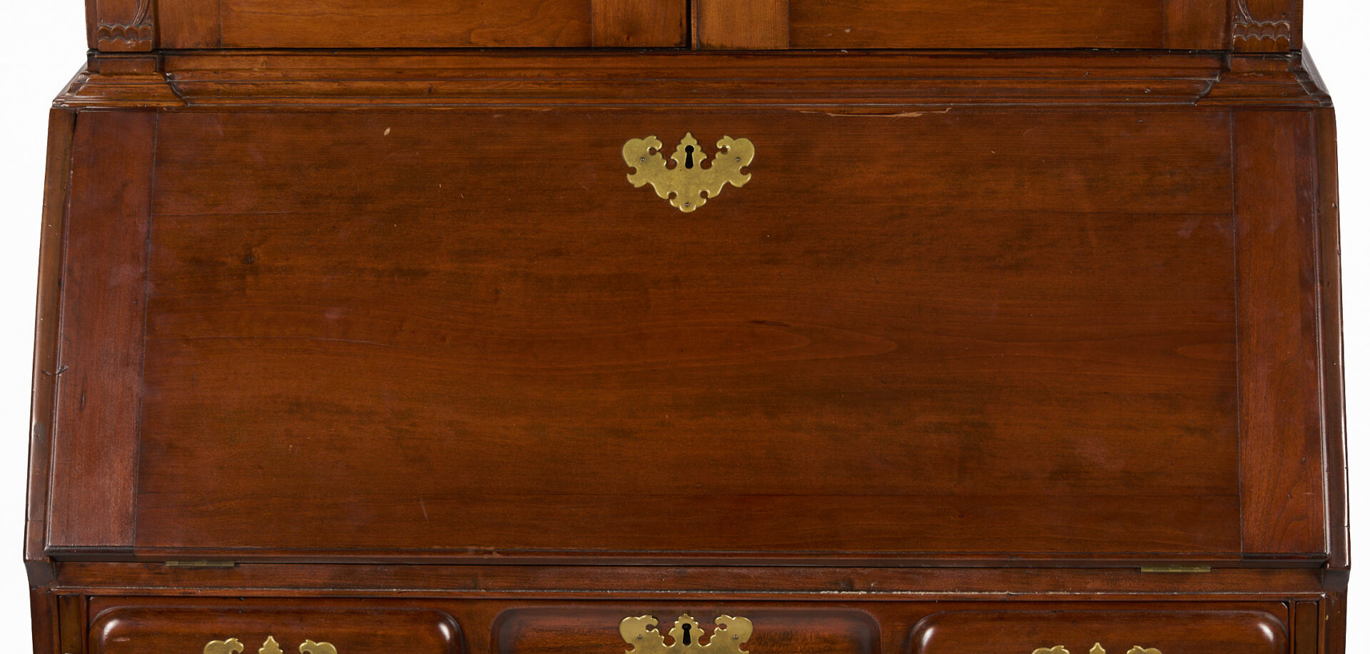 Lot 295: New England Chippendale Block Front Desk and Bookcase , ref. Nutting fig. 697