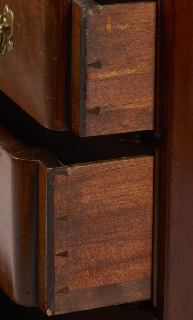 Lot 295: New England Chippendale Block Front Desk and Bookcase , ref. Nutting fig. 697