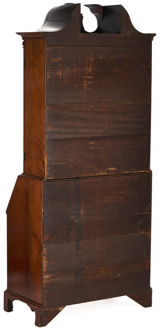 Lot 295: New England Chippendale Block Front Desk and Bookcase , ref. Nutting fig. 697