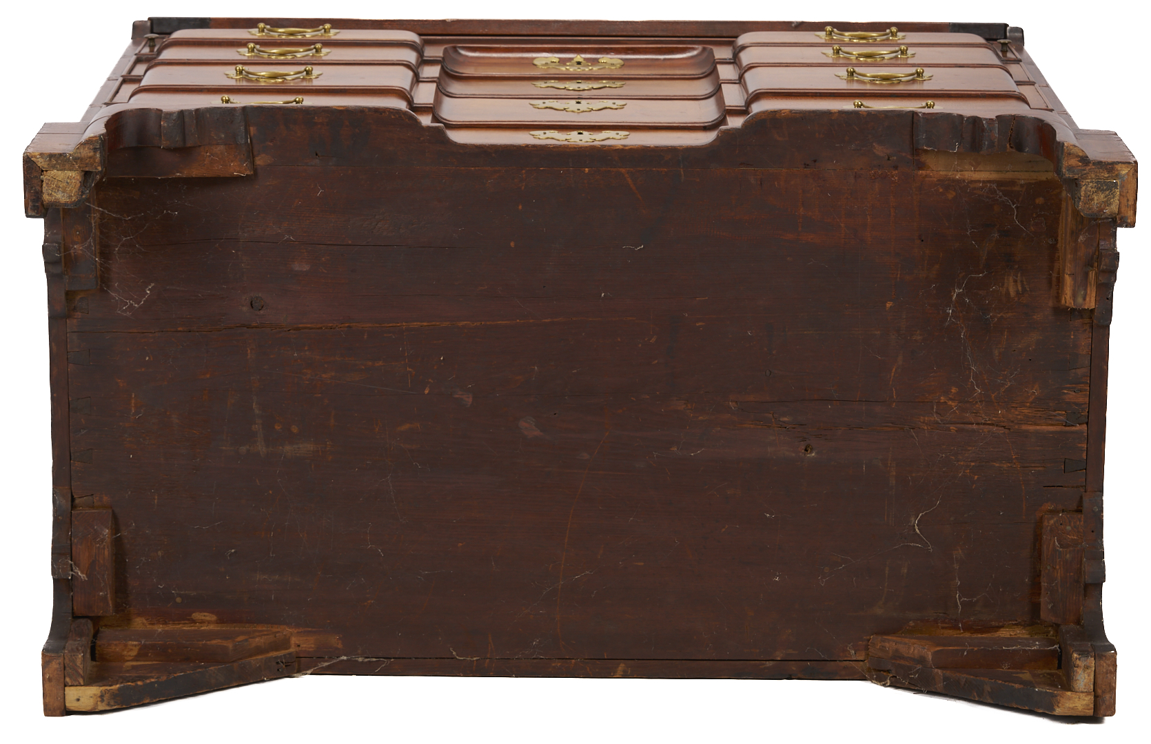 Lot 295: New England Chippendale Block Front Desk and Bookcase , ref. Nutting fig. 697