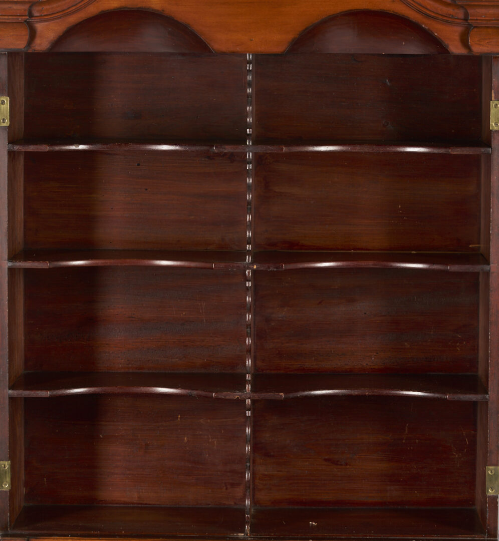 Lot 295: New England Chippendale Block Front Desk and Bookcase , ref. Nutting fig. 697