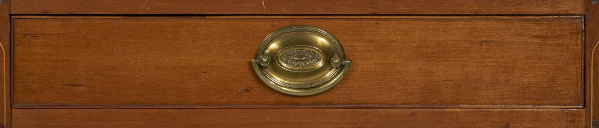 Lot 296: Cherry Pembroke Table with Inlaid Barber Pole Teardrop Stiles