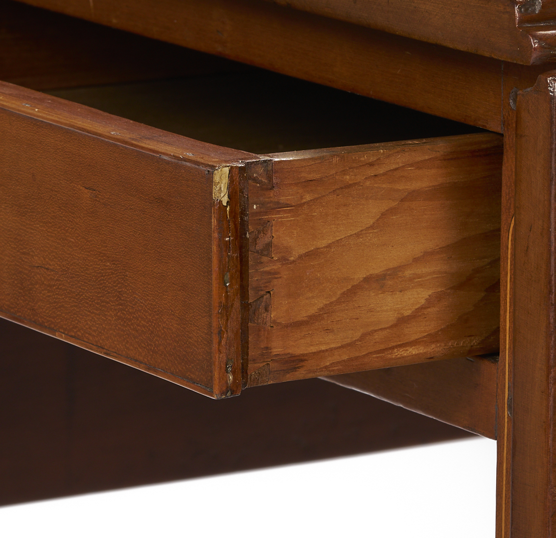 Lot 296: Cherry Pembroke Table with Inlaid Barber Pole Teardrop Stiles