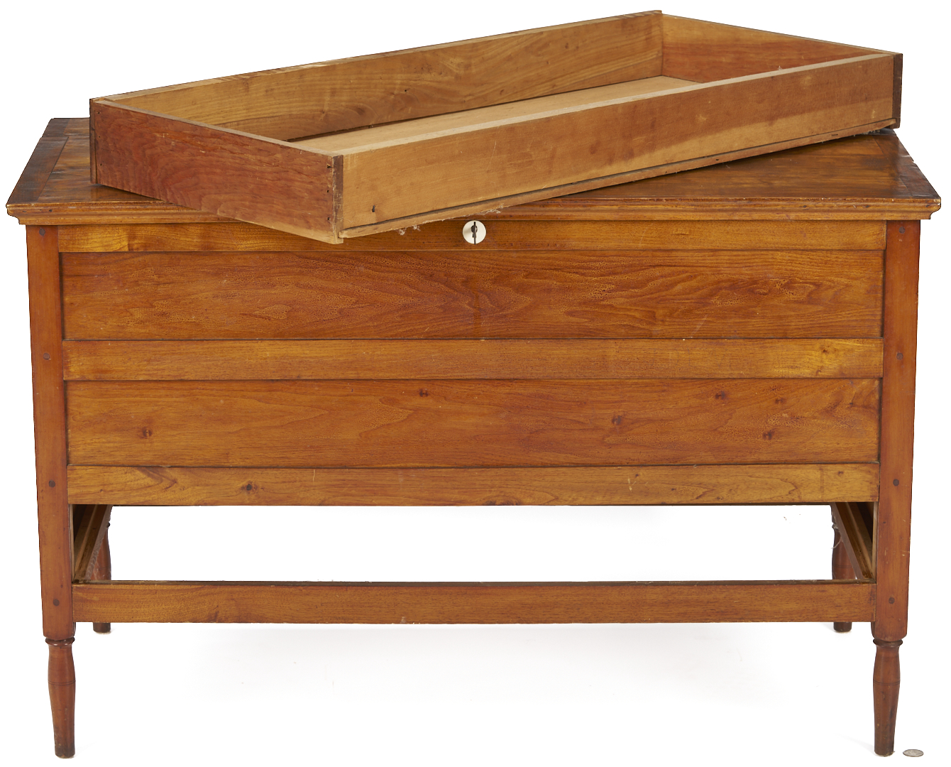 Lot 298: Rare Canterbury Shaker Post-and-Panel Blanket Chest