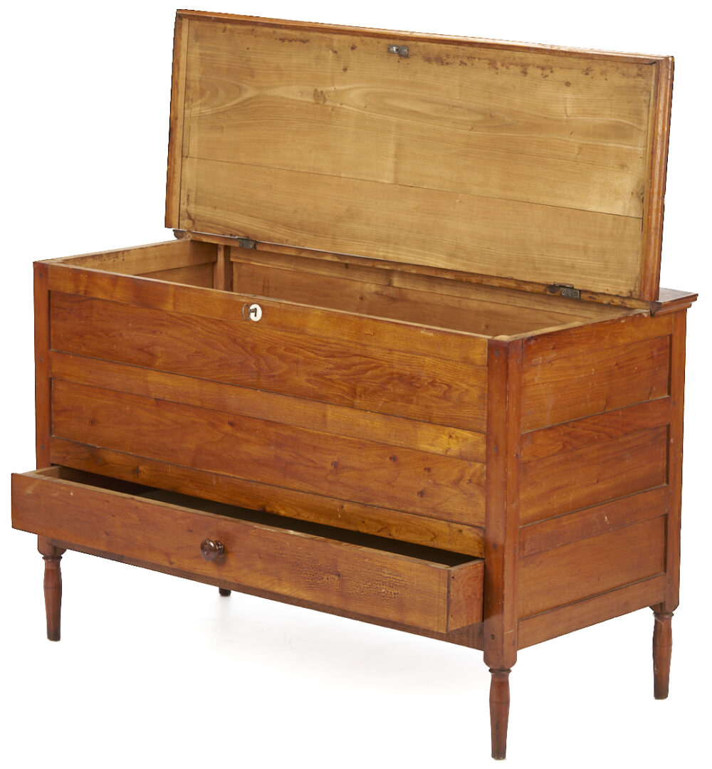 Lot 298: Rare Canterbury Shaker Post-and-Panel Blanket Chest