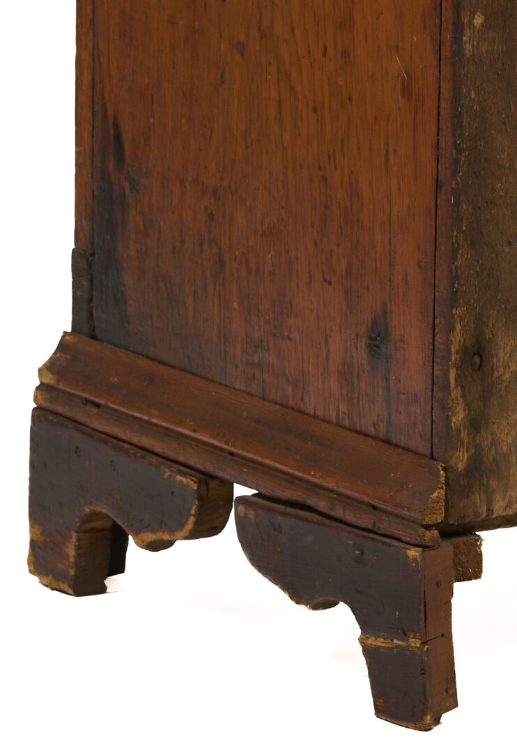 Lot 299: American Stepback Cupboard with Scallop Design & Bracket Feet