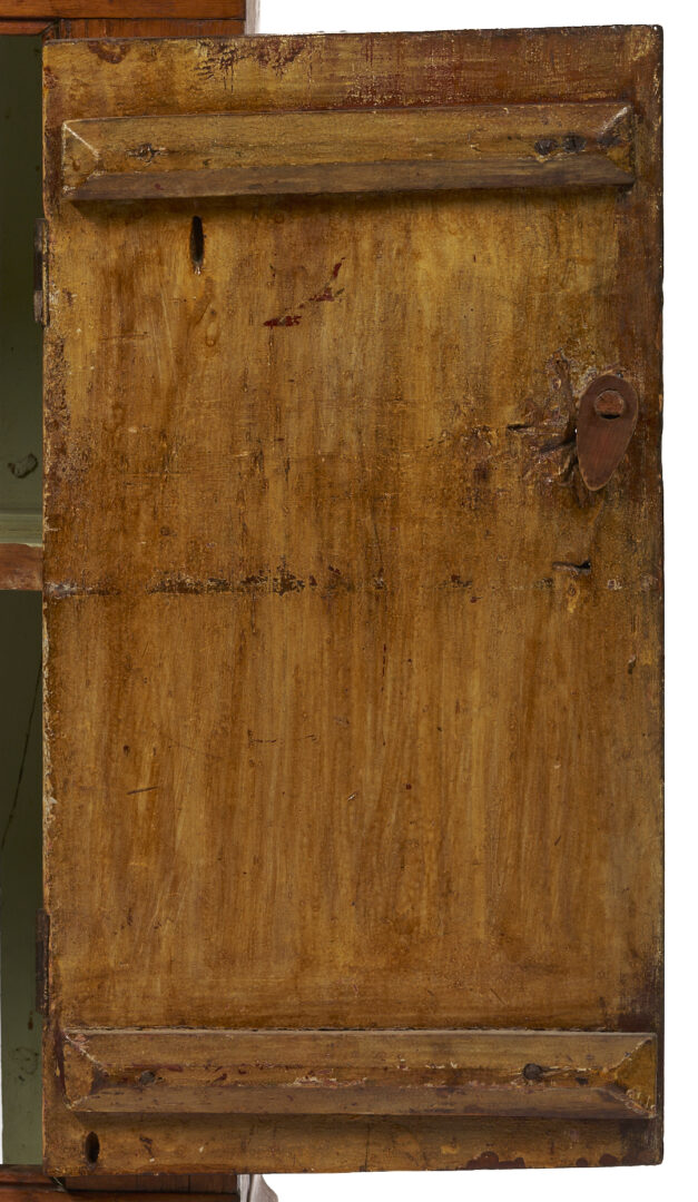 Lot 299: American Stepback Cupboard with Scallop Design & Bracket Feet