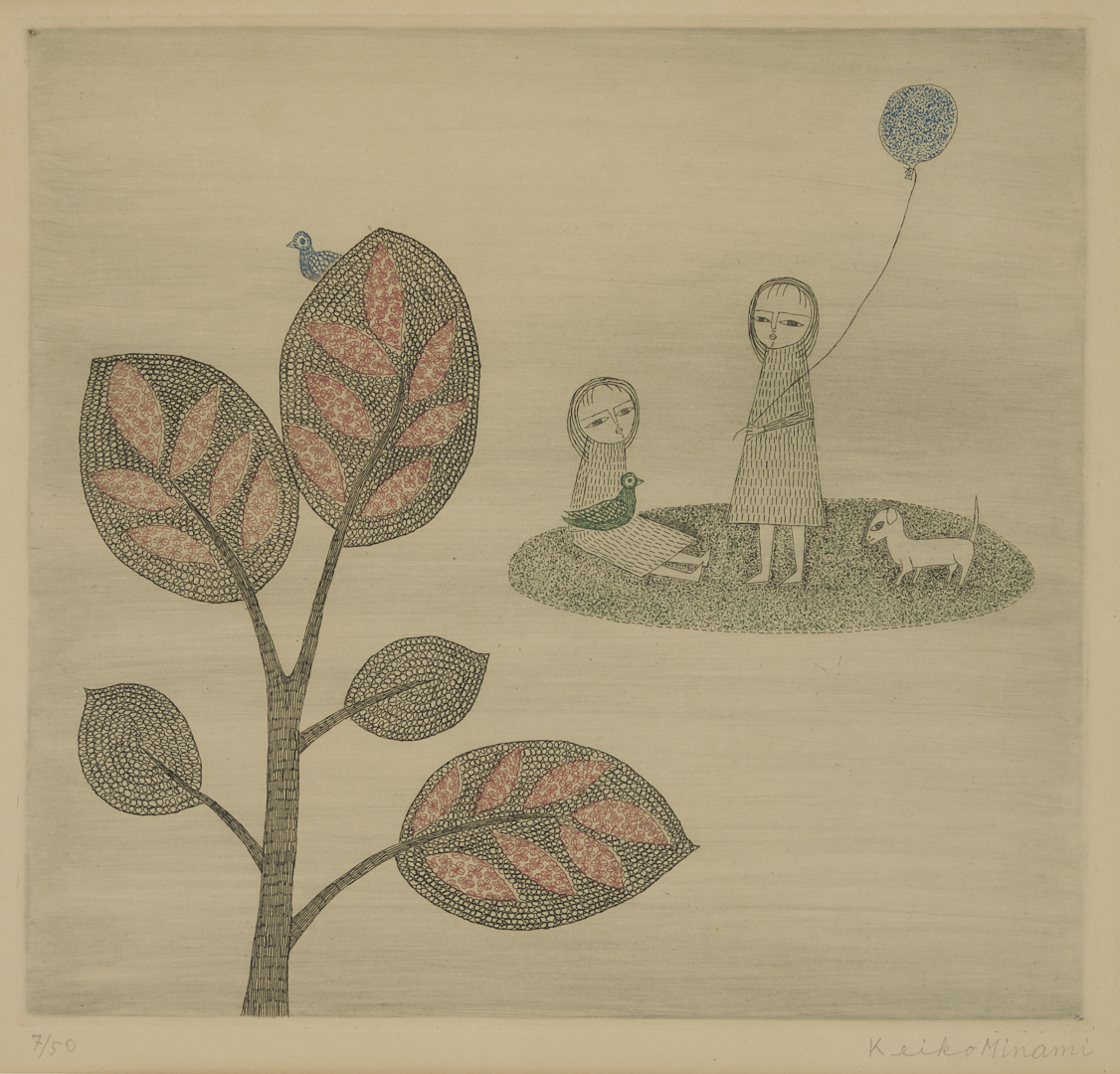 Lot 29: 3 Keiko Minami Figural Aquatint Etchings