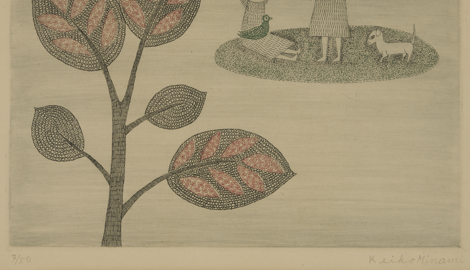 Lot 29: 3 Keiko Minami Figural Aquatint Etchings