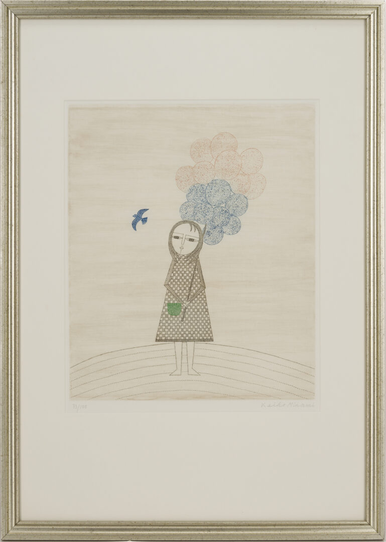 Lot 29: 3 Keiko Minami Figural Aquatint Etchings