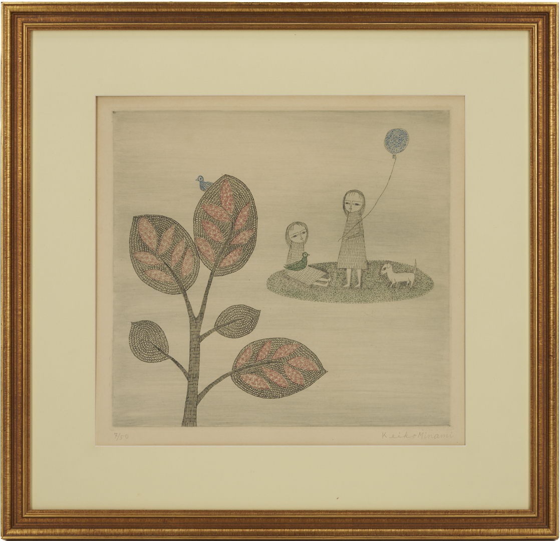 Lot 29: 3 Keiko Minami Figural Aquatint Etchings