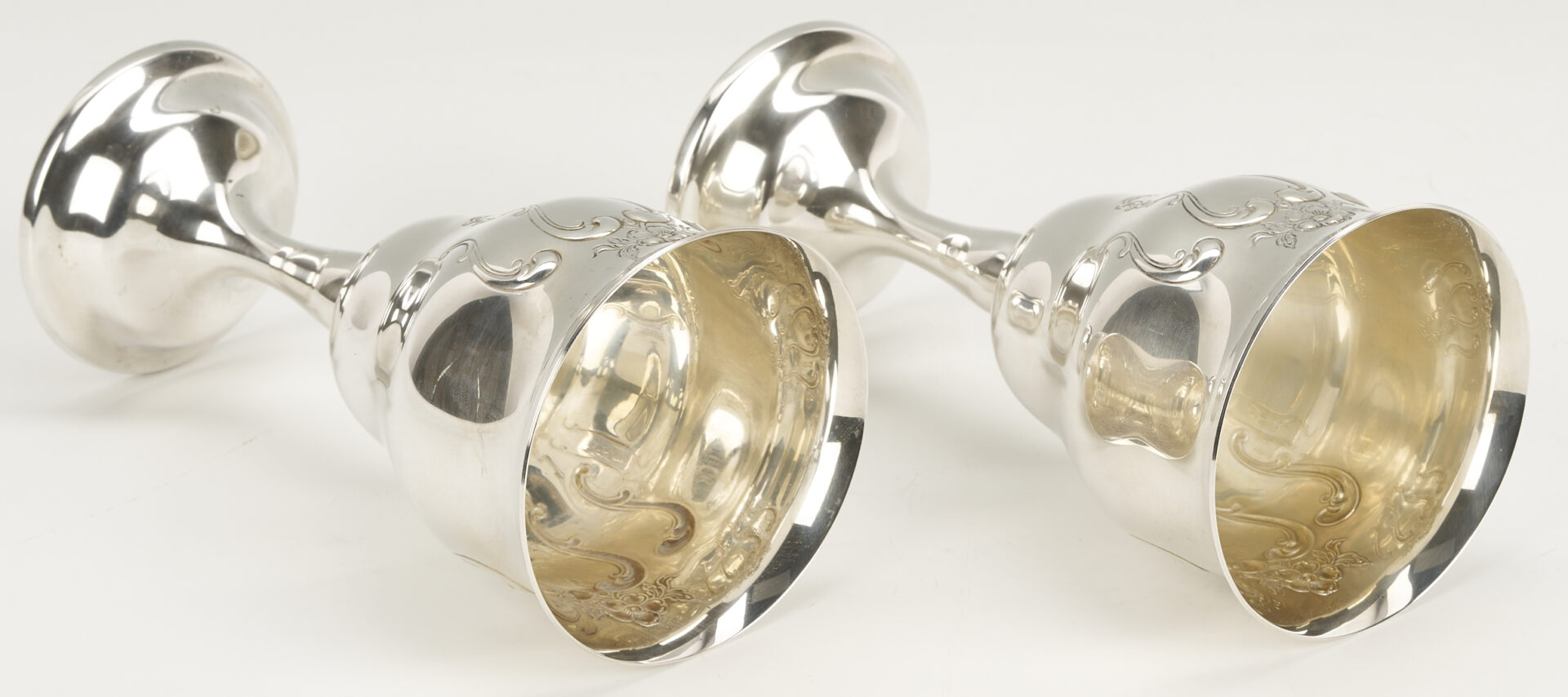 Lot 300: 12 Gorham Chantilly Sterling Silver Goblets