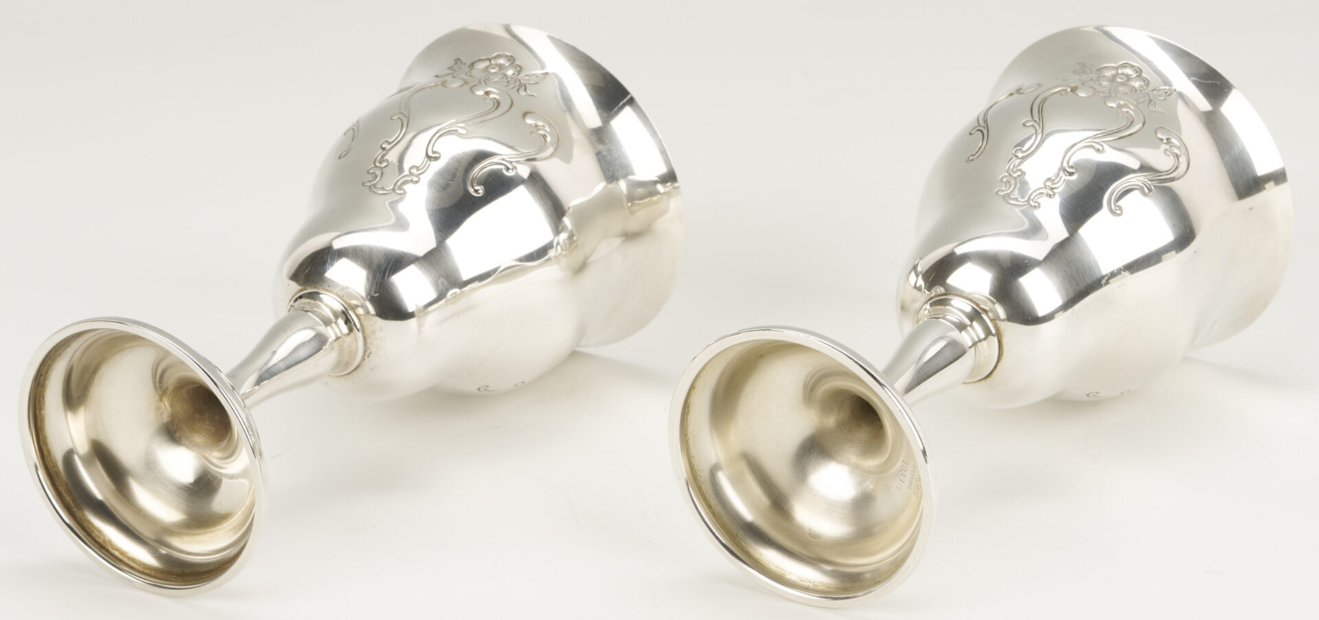 Lot 300: 12 Gorham Chantilly Sterling Silver Goblets