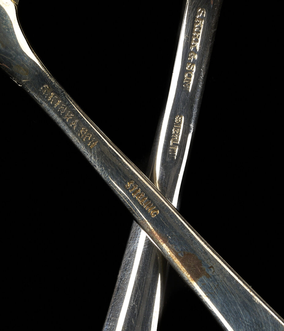 Lot 301: 65 Pcs. Kirk Sterling Flatware, Old Maryland