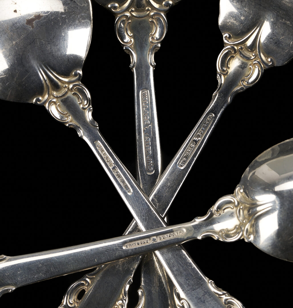 Lot 302: 69 Pcs. Wallace Grand Baroque Sterling Silver Flatware