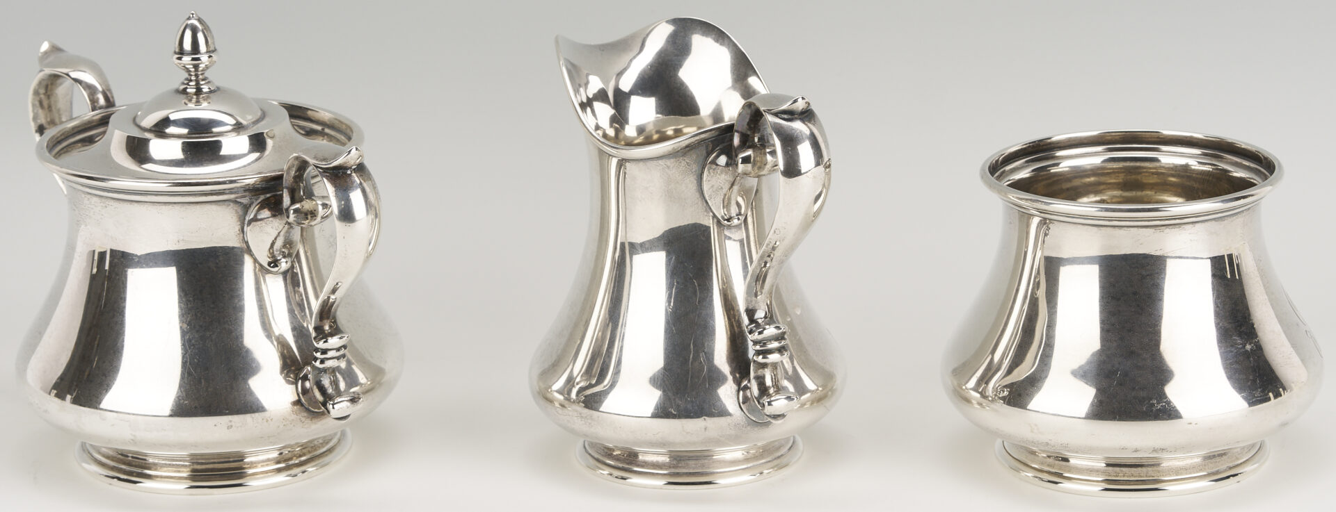 Lot 303: 5 Pc. Durgin Sterling Silver Tea Set