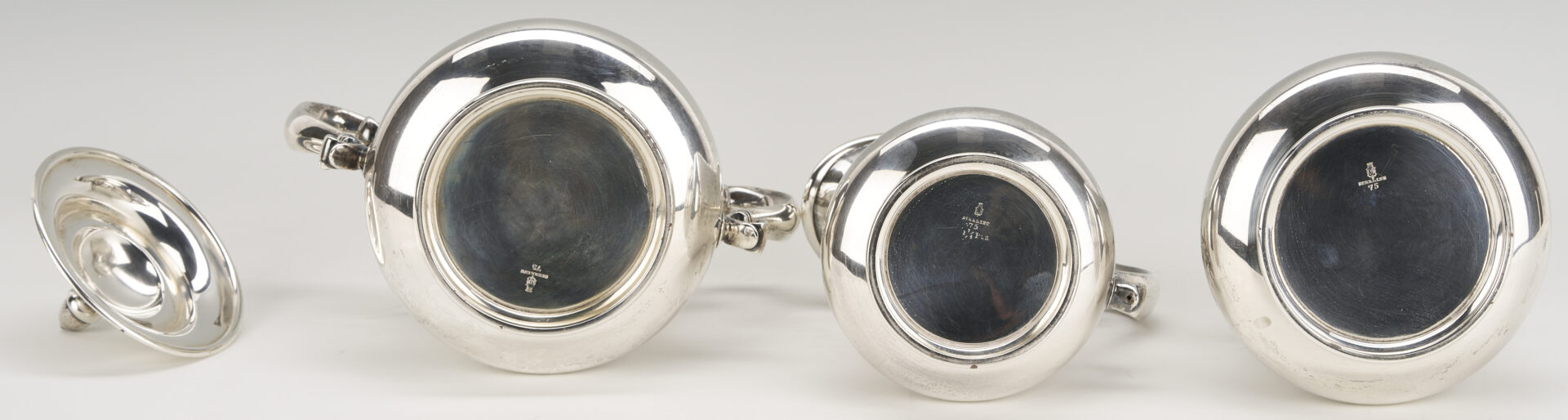 Lot 303: 5 Pc. Durgin Sterling Silver Tea Set