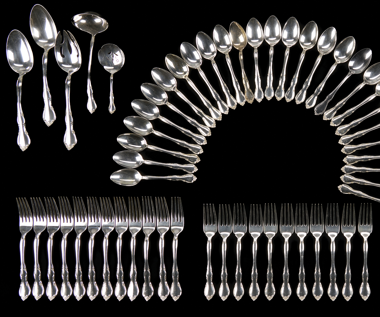 Lot 304: 78 Pcs. Gorham Strasbourg Sterling Silver Flatware