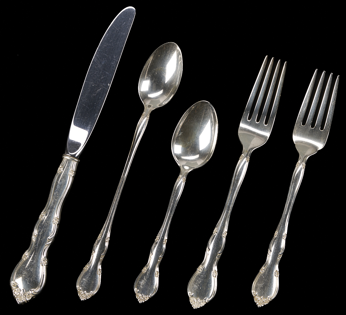 Lot 304: 78 Pcs. Gorham Strasbourg Sterling Silver Flatware