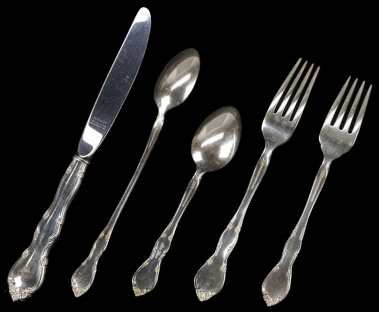Lot 304: 78 Pcs. Gorham Strasbourg Sterling Silver Flatware