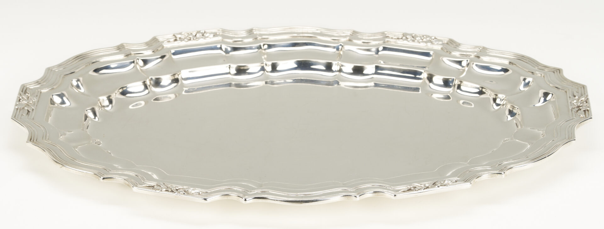 Lot 305: Sterling Silver Oval Tray, Bailey Banks & Biddle
