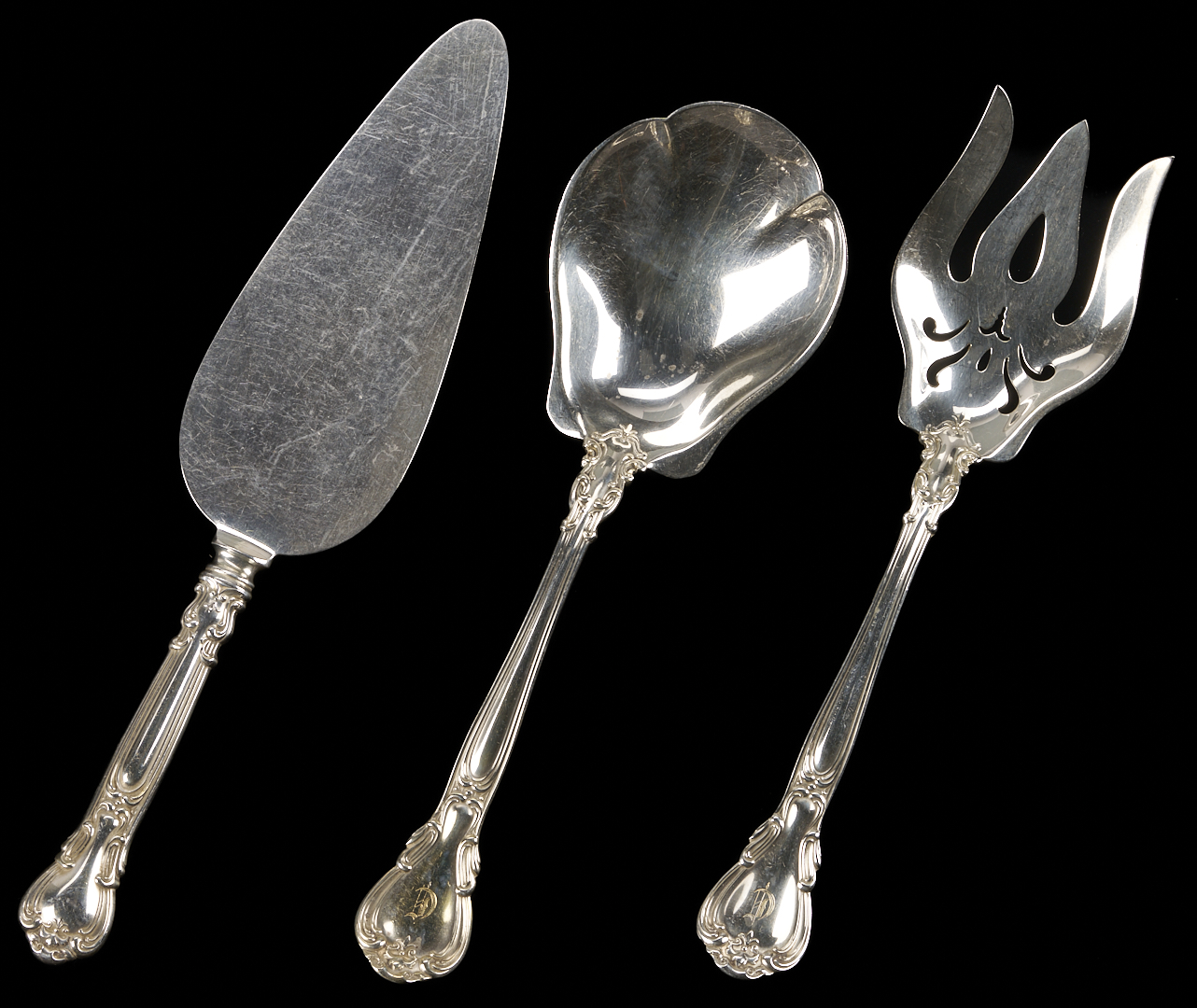 Lot 307: Gorham Sterling Flatware Set Plus 12 D & H Spoons, 102 pcs