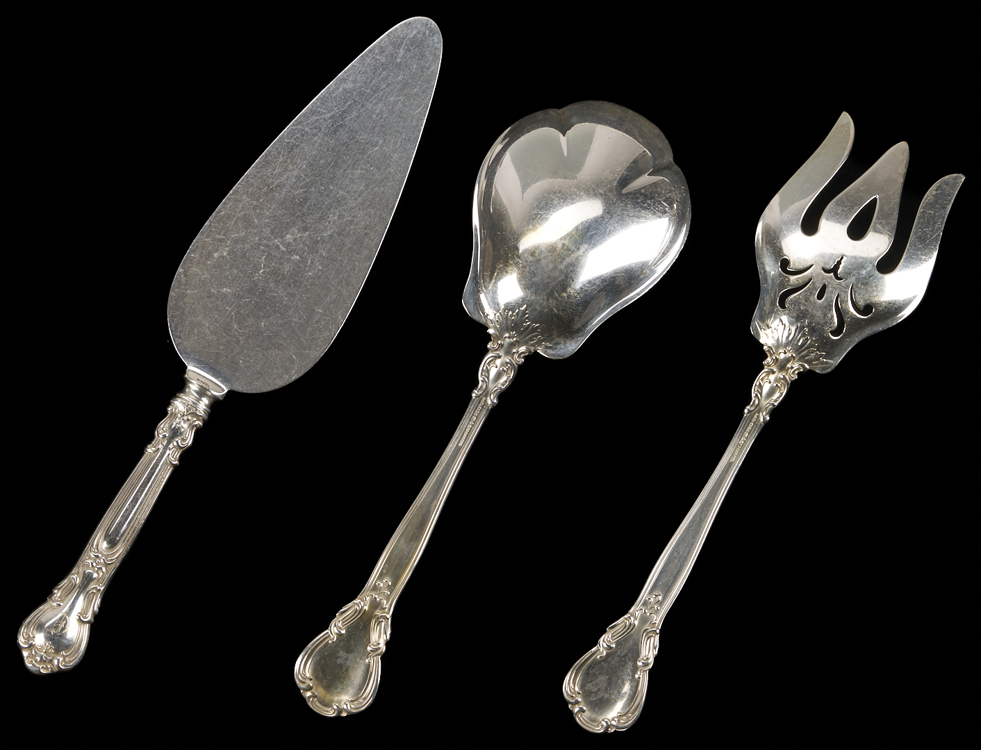 Lot 307: Gorham Sterling Flatware Set Plus 12 D & H Spoons, 102 pcs
