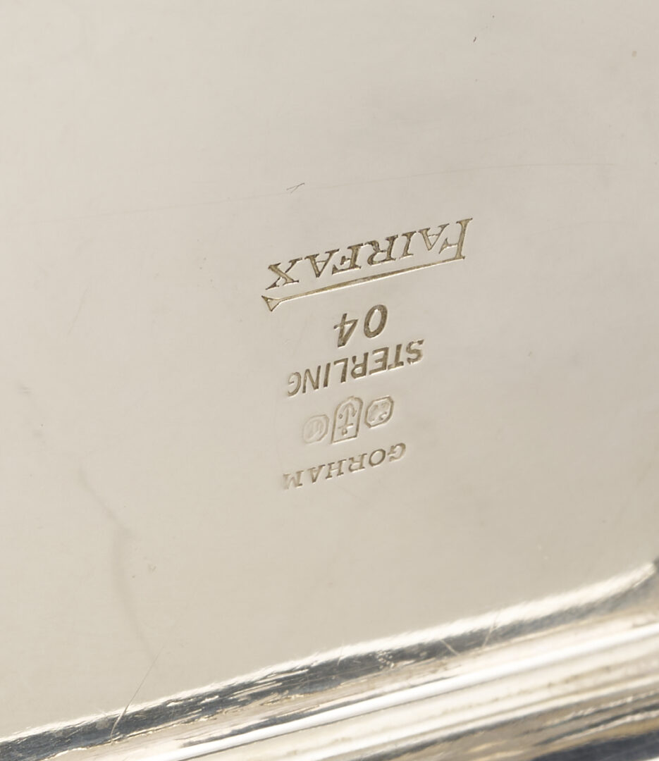 Lot 309: Gorham Fairfax 5 pc Sterling Tea Set w/ S/P Tray