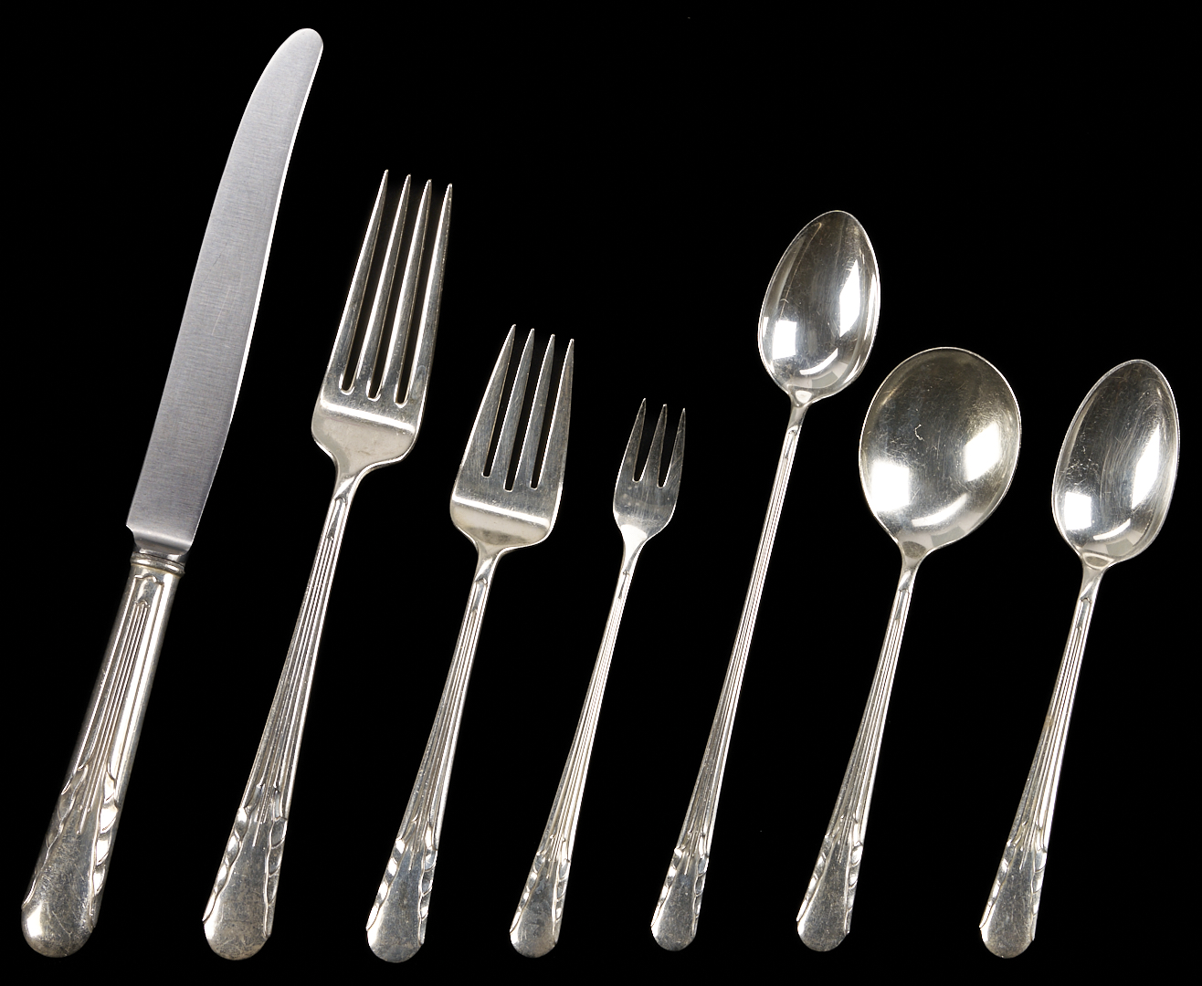 Lot 310: 67 Pcs. International Sterling Flatware
