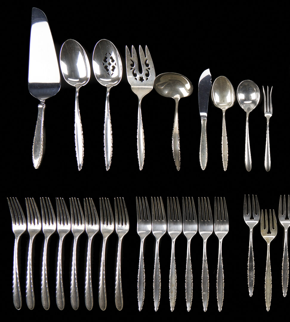Lot 312: 66 Pcs. Assorted Sterling Flatware, incl. Lunt Lacepoint