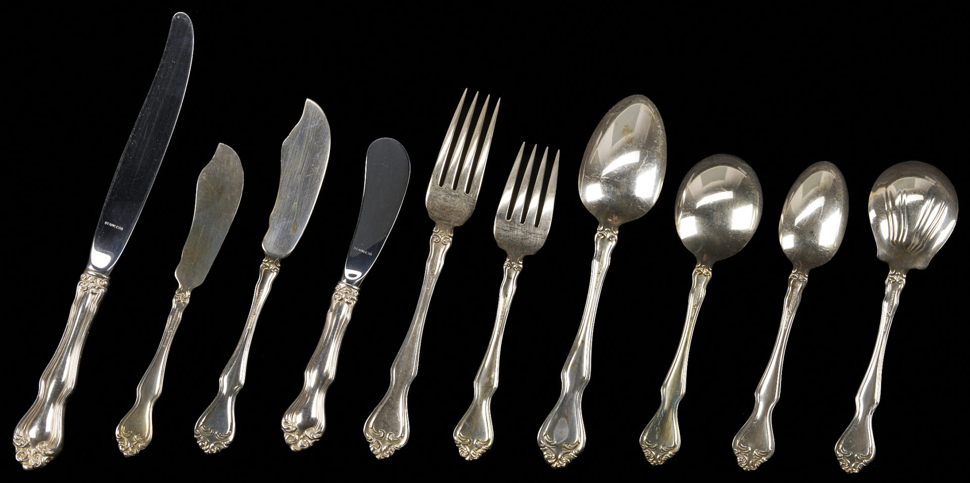 Lot 315: 78 Pcs. Westmoreland Sterling Silver Flatware