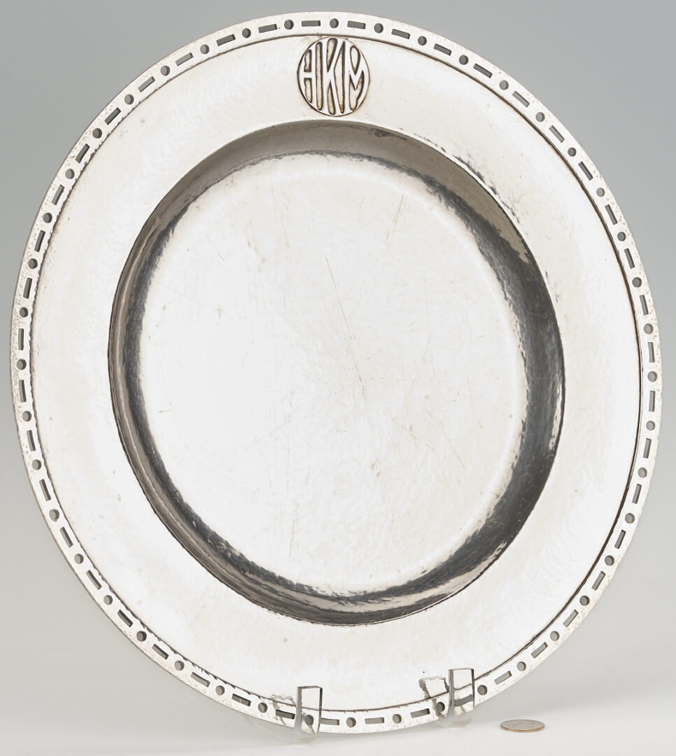 Lot 316: Robert Sturm 1925 Hand Wrought Sterling Tray