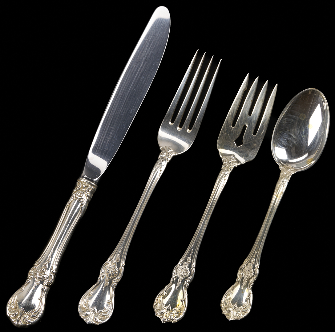 Lot 320: 55 Pcs. Towle Old Master Sterling Silver Flatware