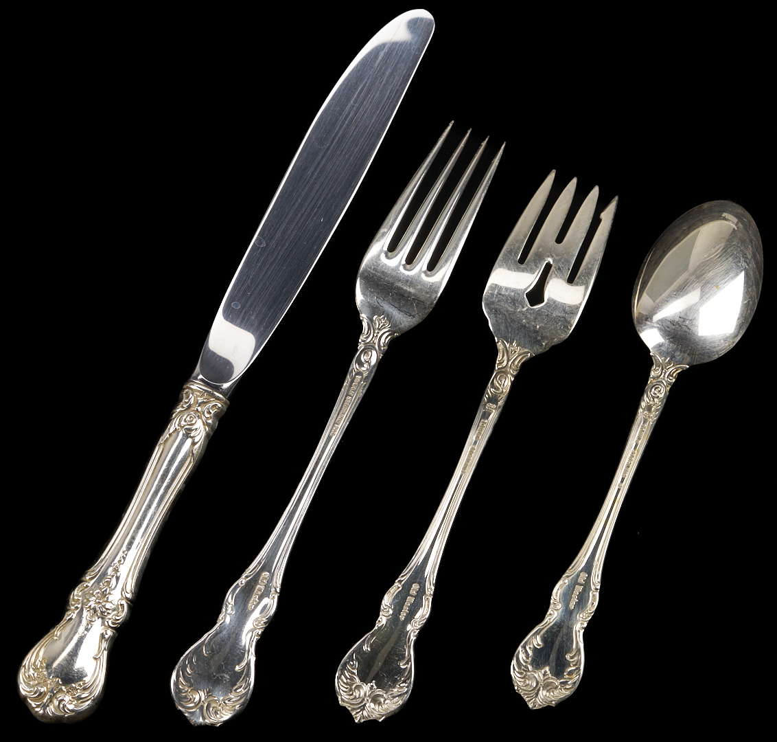 Lot 320: 55 Pcs. Towle Old Master Sterling Silver Flatware