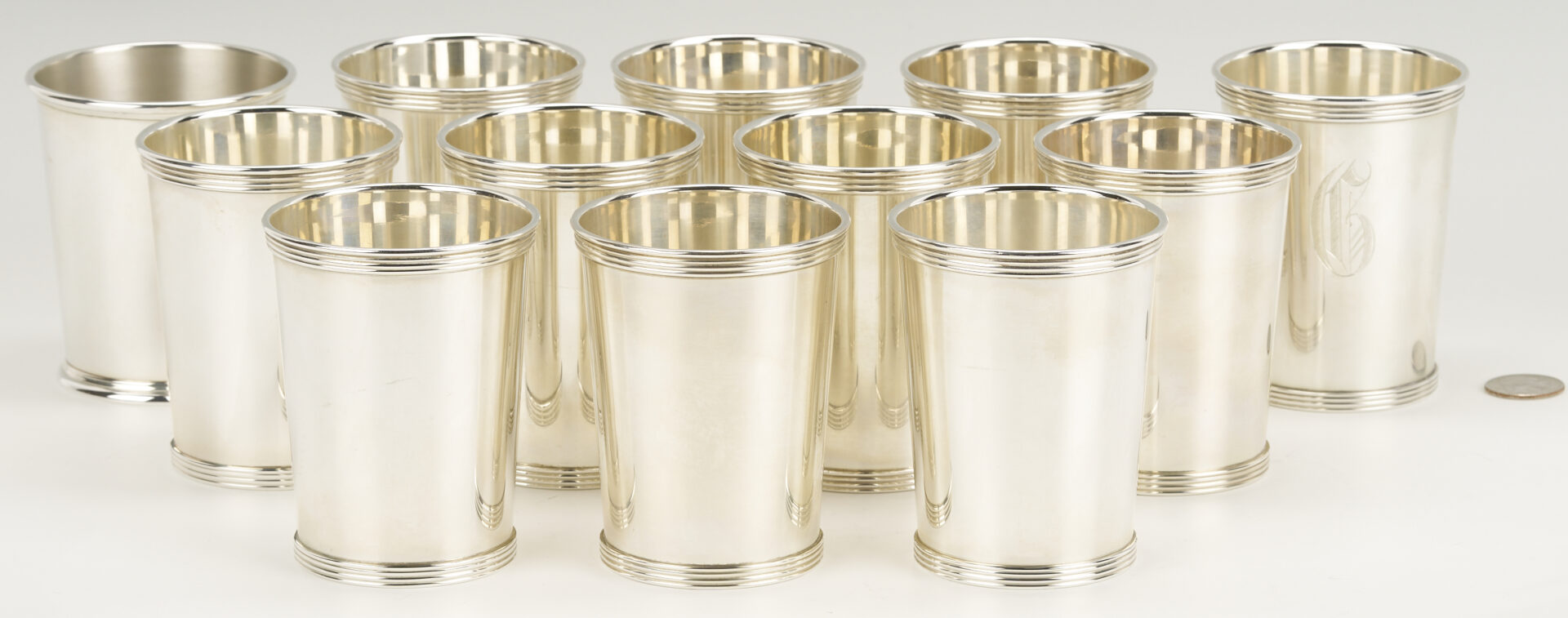 Lot 322: 12 Sterling Silver Julep Cups, International & Kirk