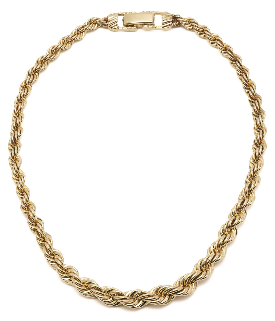Lot 324: Ladies’ 14K Yellow Gold Rope Necklace