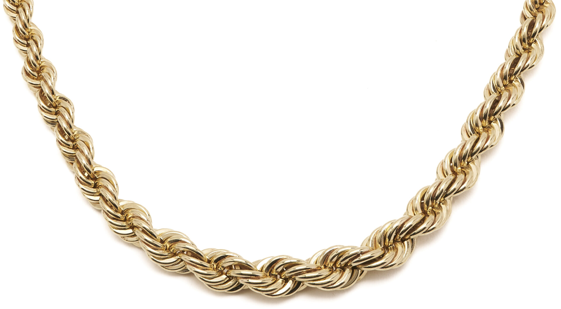 Lot 324: Ladies’ 14K Yellow Gold Rope Necklace