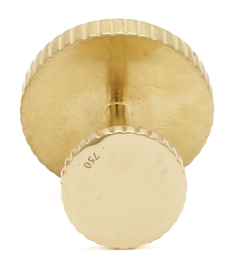 Lot 343: 18K Gold Coin Edge Cufflinks, “R”
