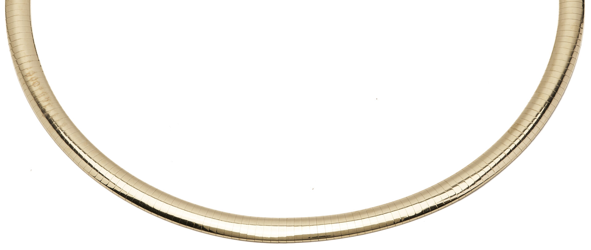 Lot 344: Ladies’ 10K Yellow Gold Omega Necklace
