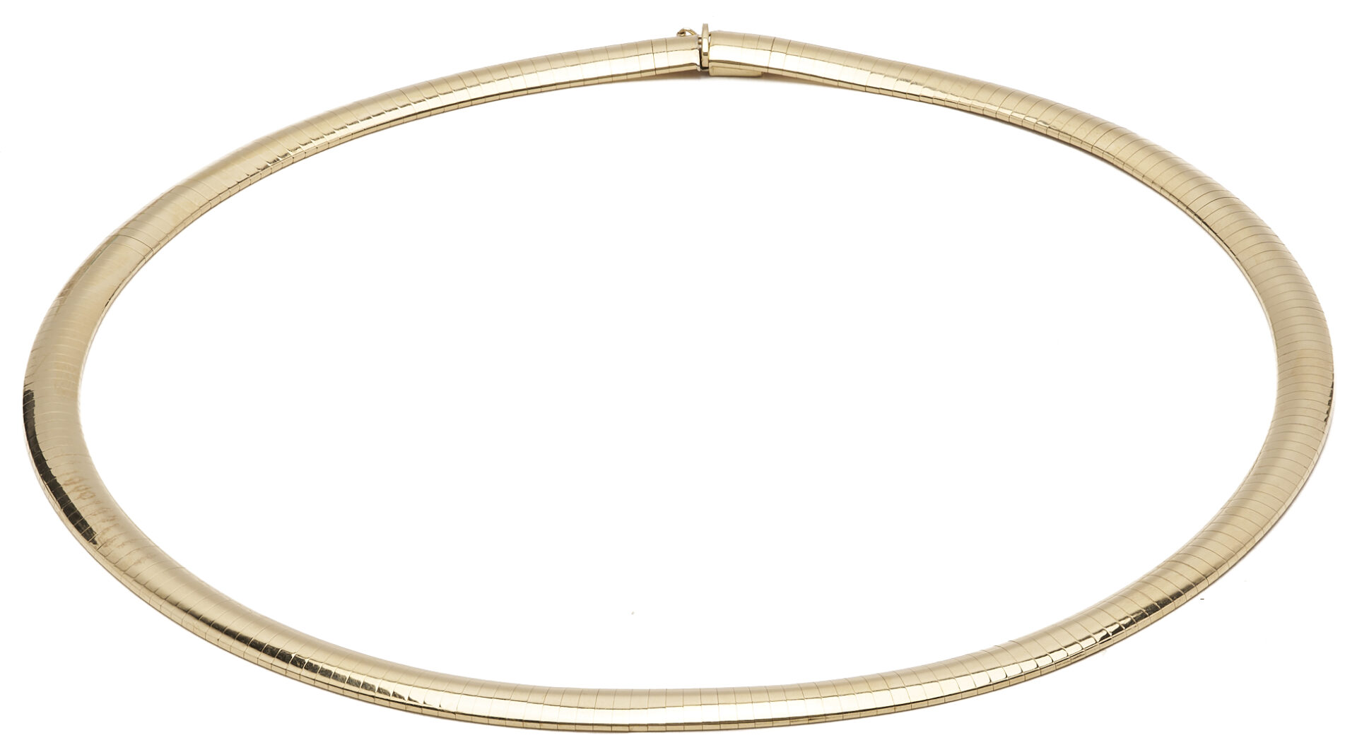 Lot 344: Ladies’ 10K Yellow Gold Omega Necklace