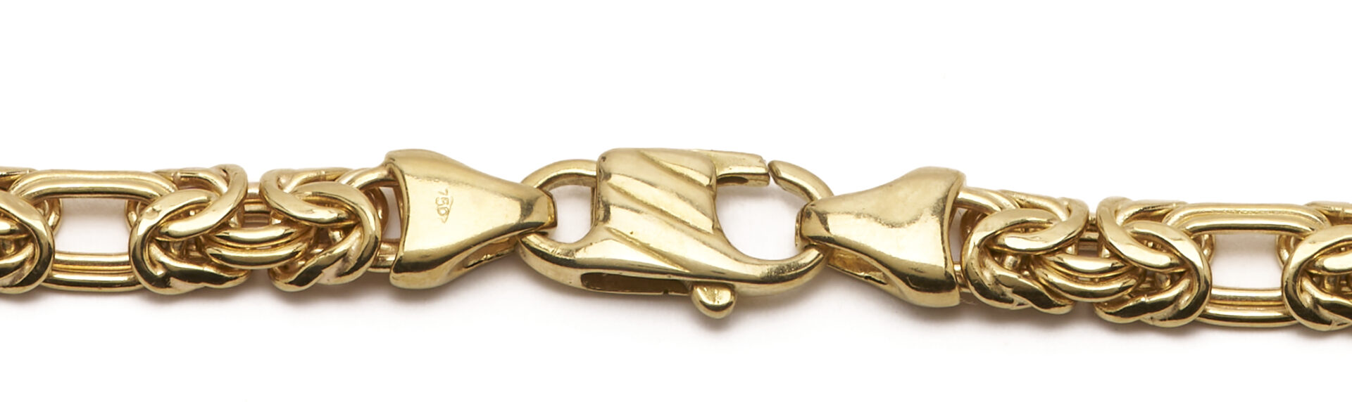 Lot 346: 18K Yellow Gold Byzantine Style Chain