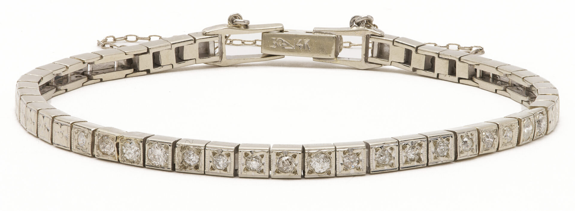 Lot 347: Kaspar & Esh Customizable 14K & Diamond Tennis Bracelet