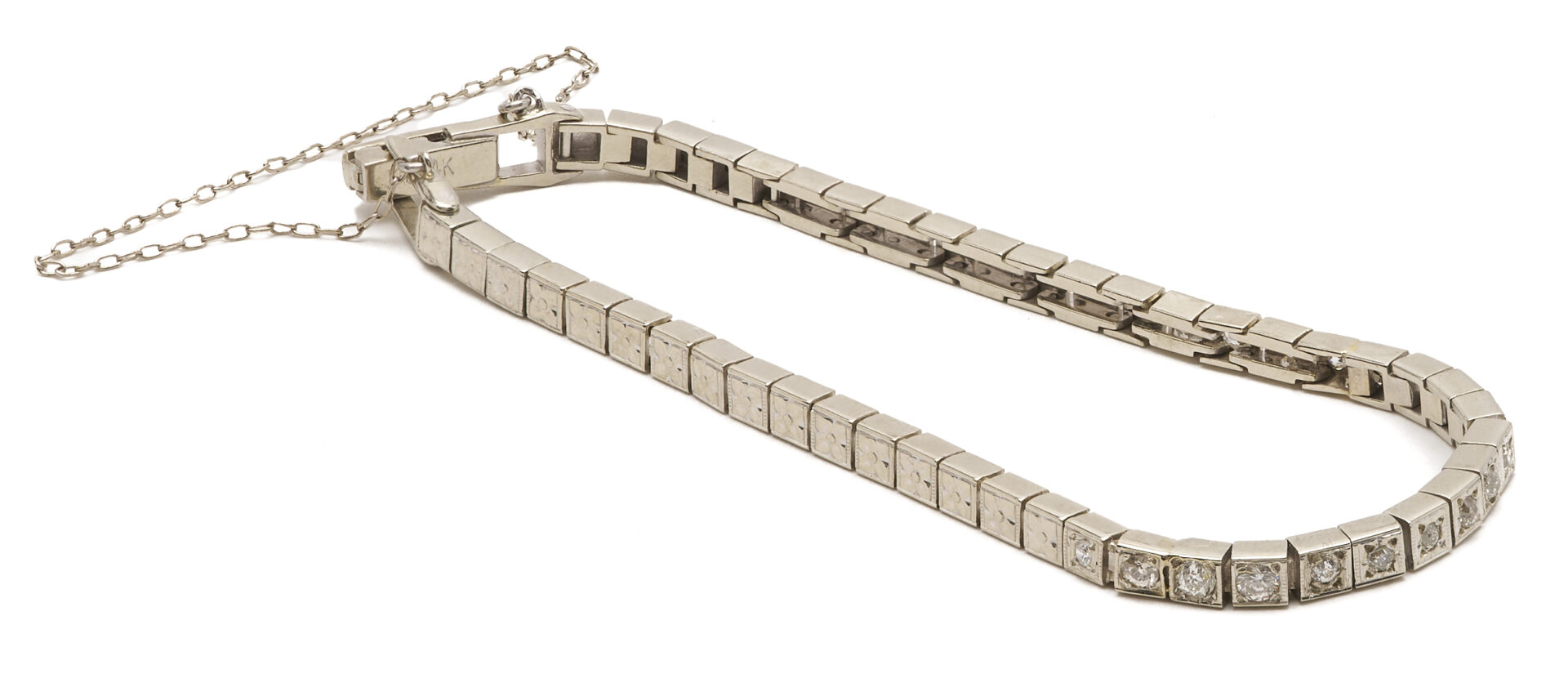 Lot 347: Kaspar & Esh Customizable 14K & Diamond Tennis Bracelet