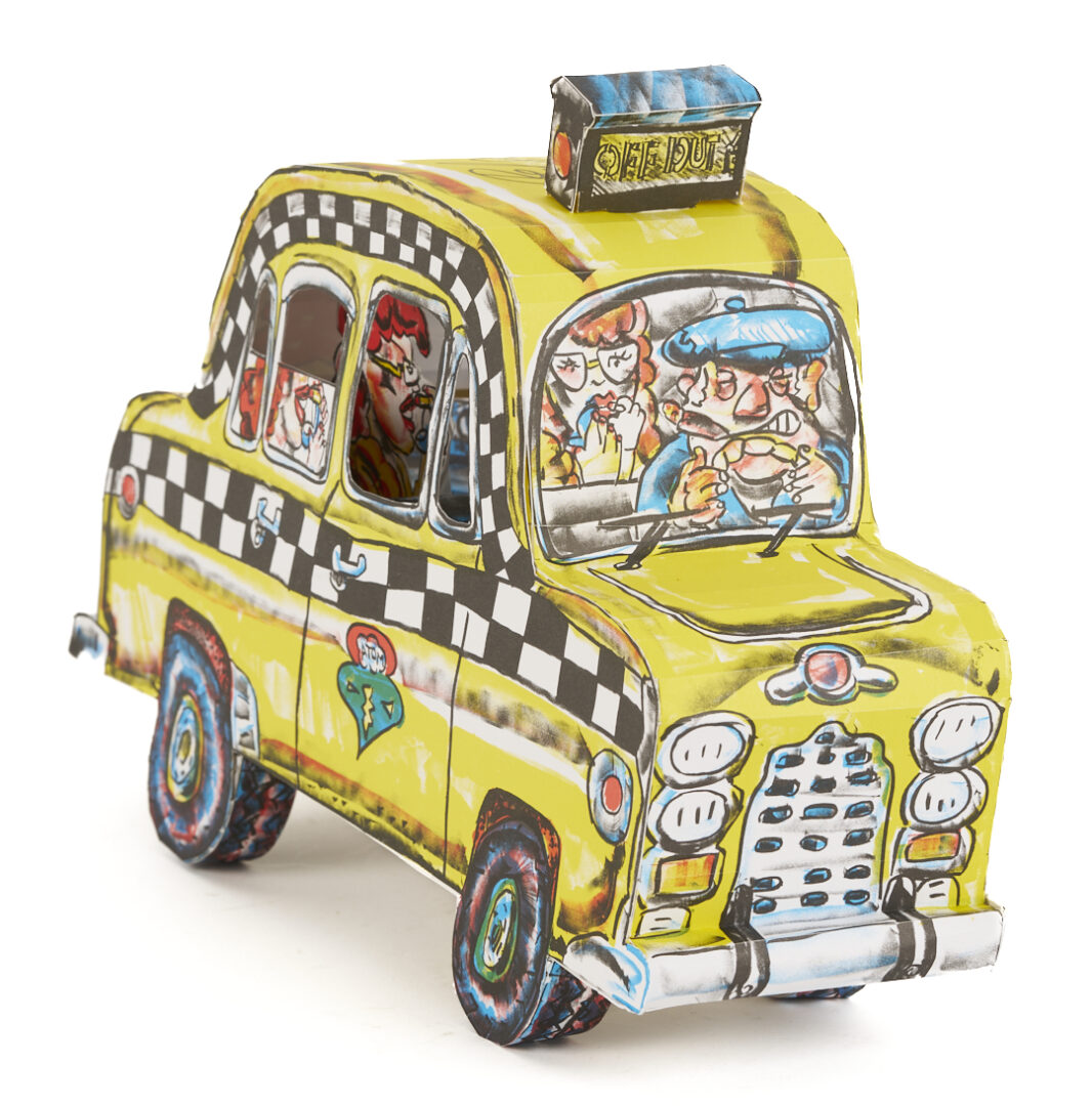 Lot 355: Red Grooms 3D Lithograph Taxi, Signed