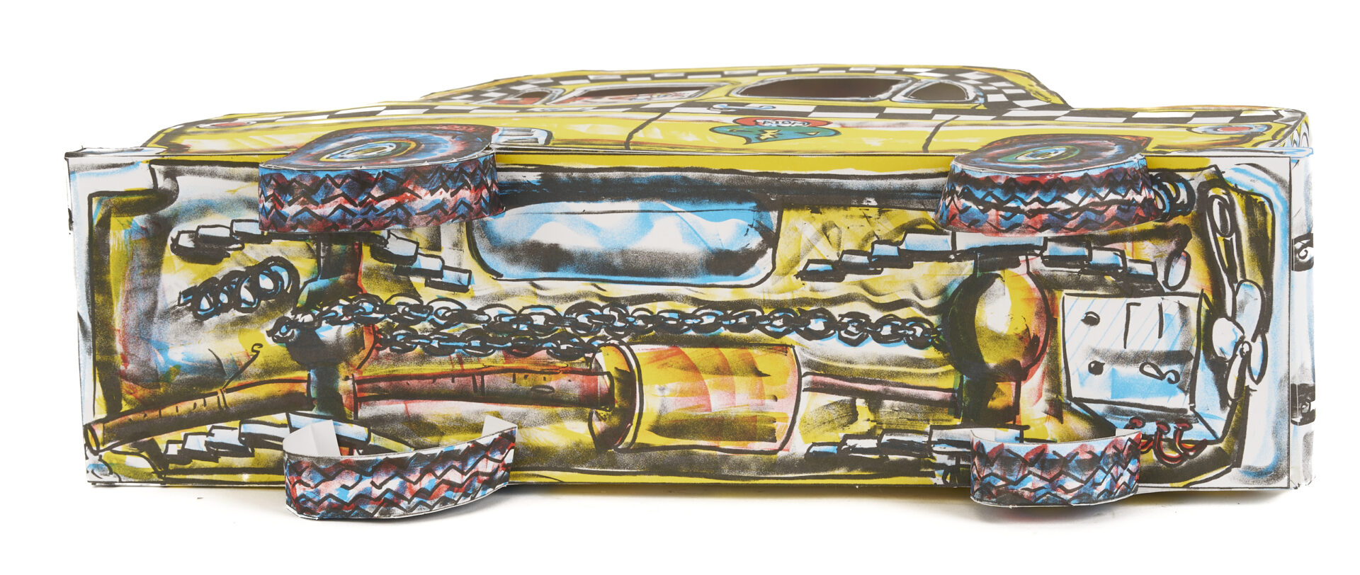 Lot 355: Red Grooms 3D Lithograph Taxi, Signed