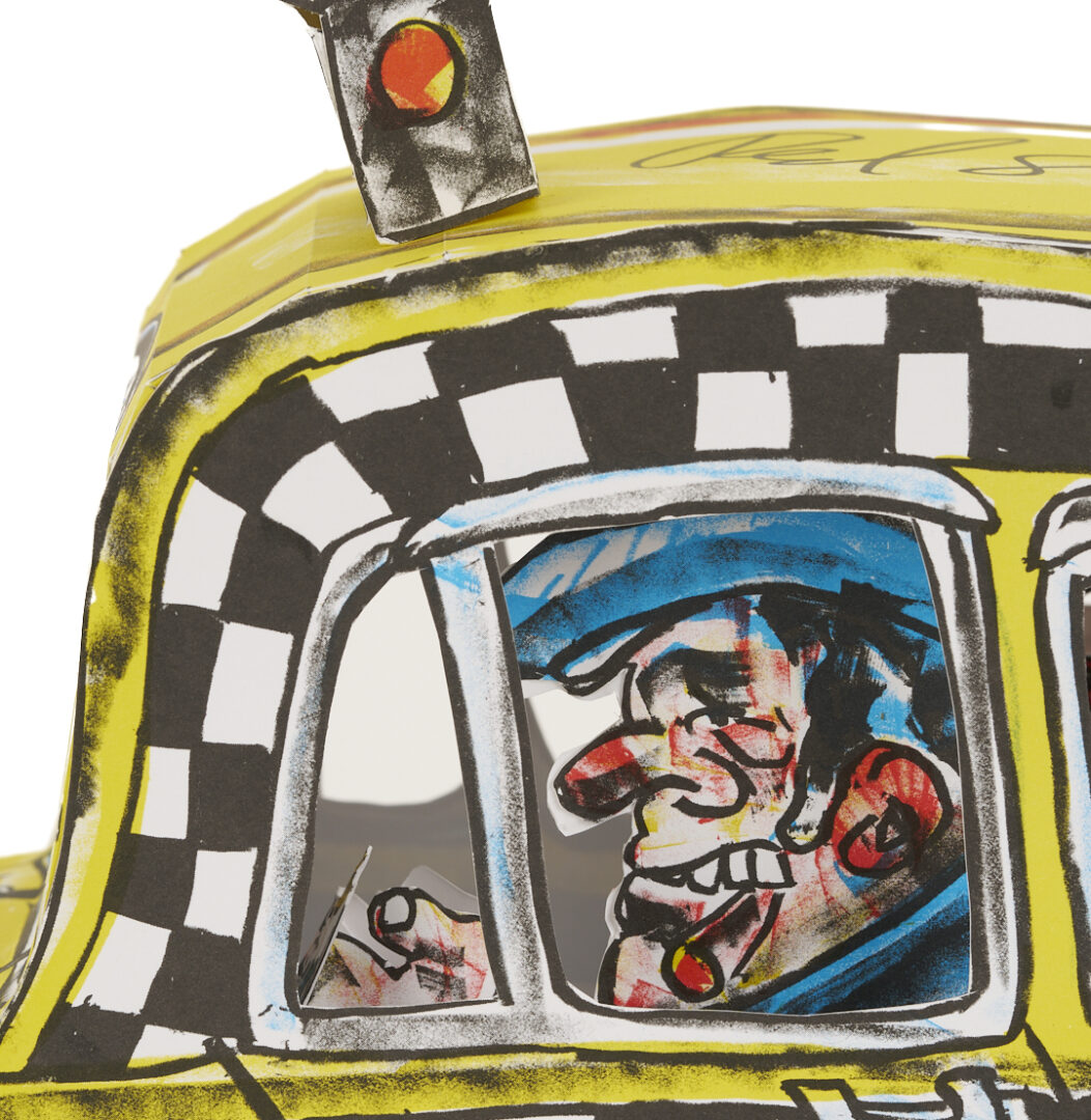 Lot 355: Red Grooms 3D Lithograph Taxi, Signed