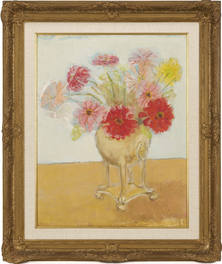 Lot 357: Charles Inzer O/B Floral Still LIfe